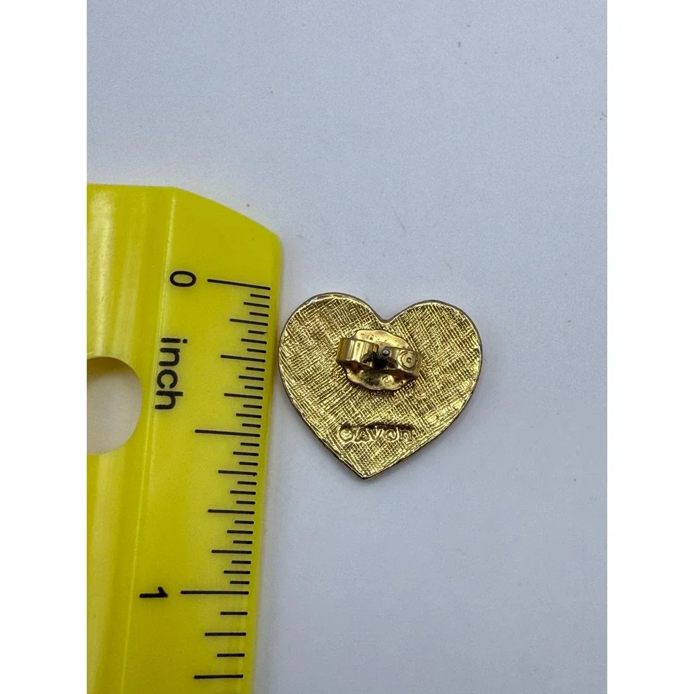 Vintage Avon Patriotic Heart Earrings – Red White Blue Novelty Jewelry‎